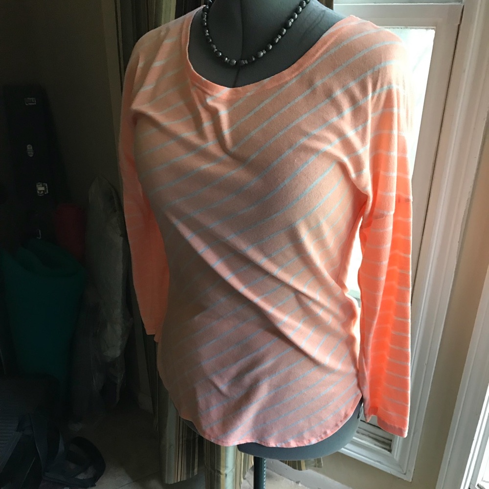 Lite Coral Horizontal Stripe Slip-*on